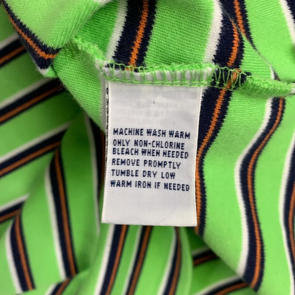 Polo Ralph Lauren Polo Shirt Mens XXL 2XL Green Stripe Short Sleeve Cotton Knit